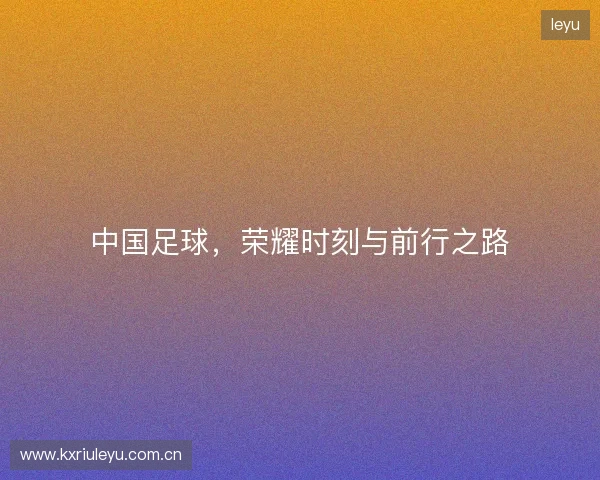 中国足球，荣耀时刻与前行之路